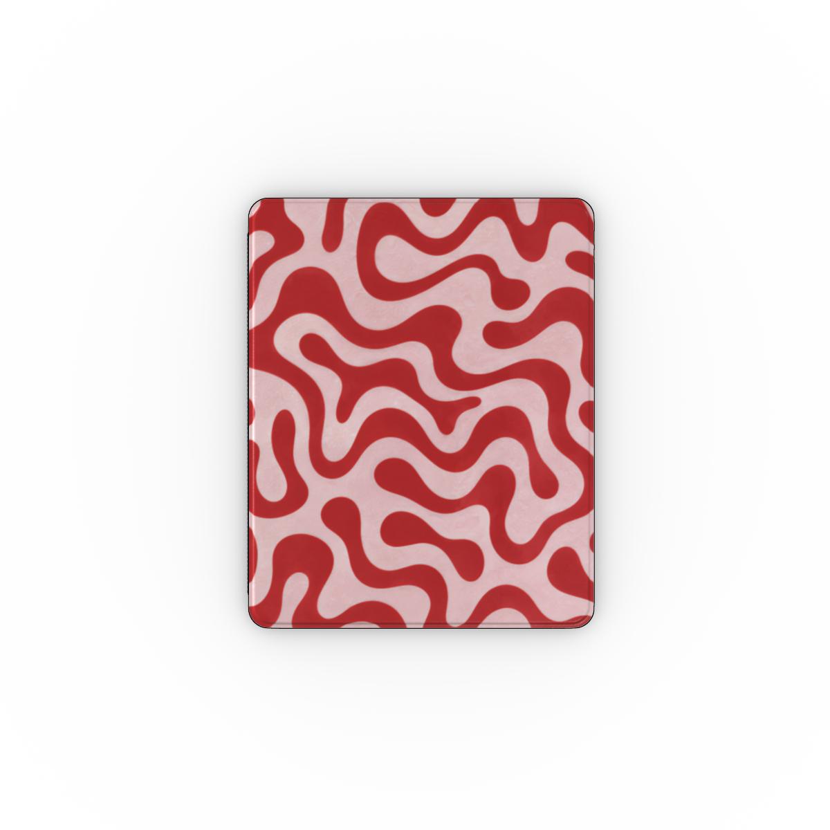 Retro Squiggle iPad case — groovy red
