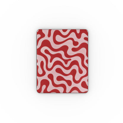 Retro Squiggle iPad case — groovy red