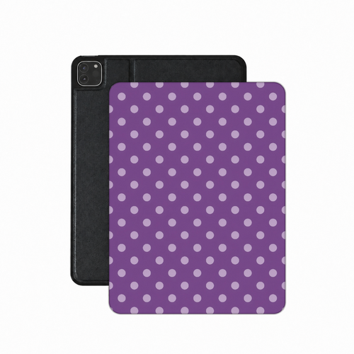 Plum Polka Dot iPad case — purple