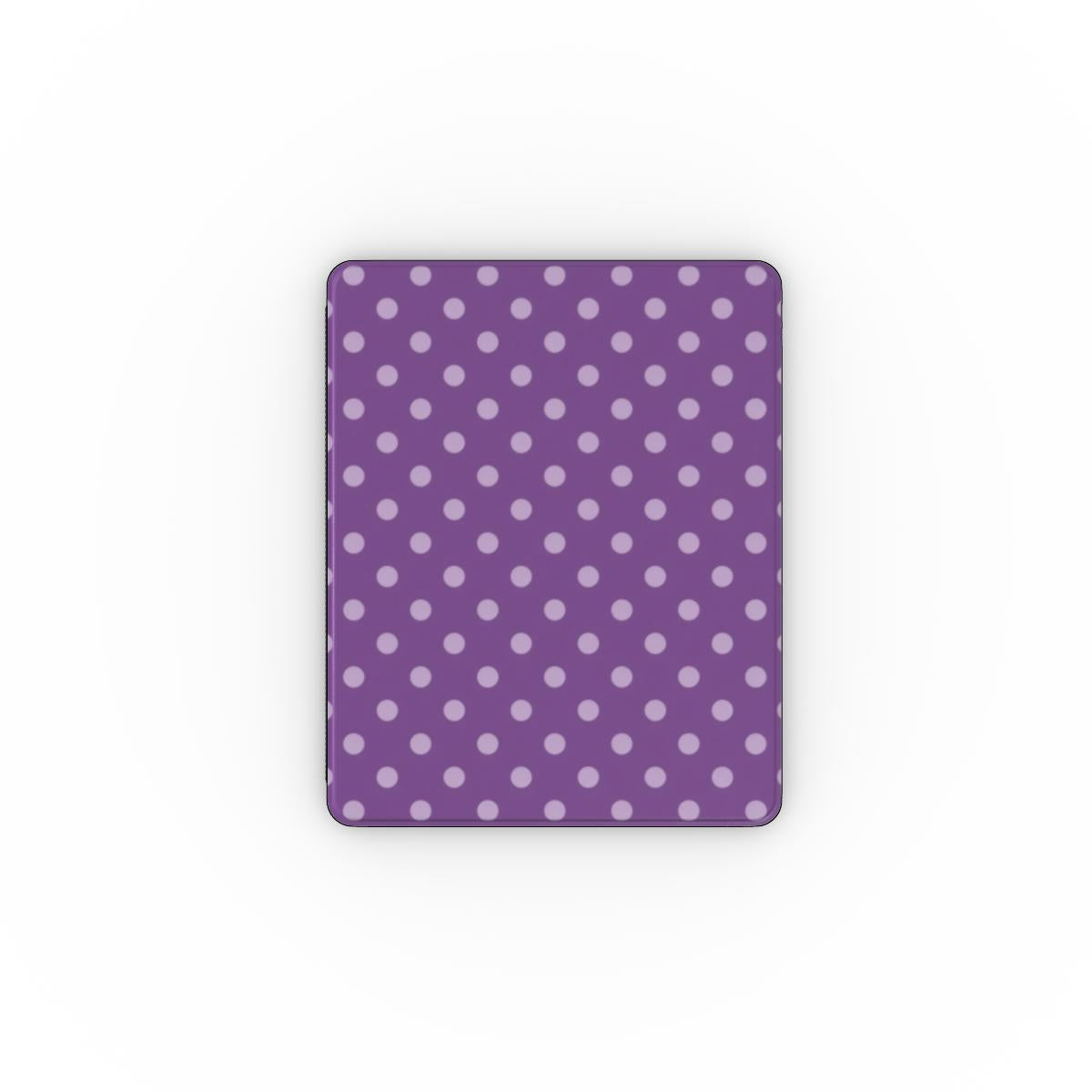 Plum Polka Dot iPad case — purple
