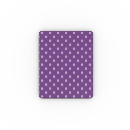 Plum Polka Dot iPad case — purple