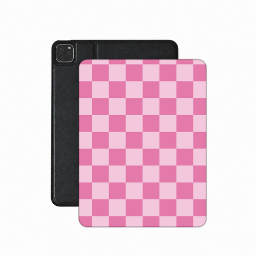 Pink Checkerboard iPad case — pink checkerboard