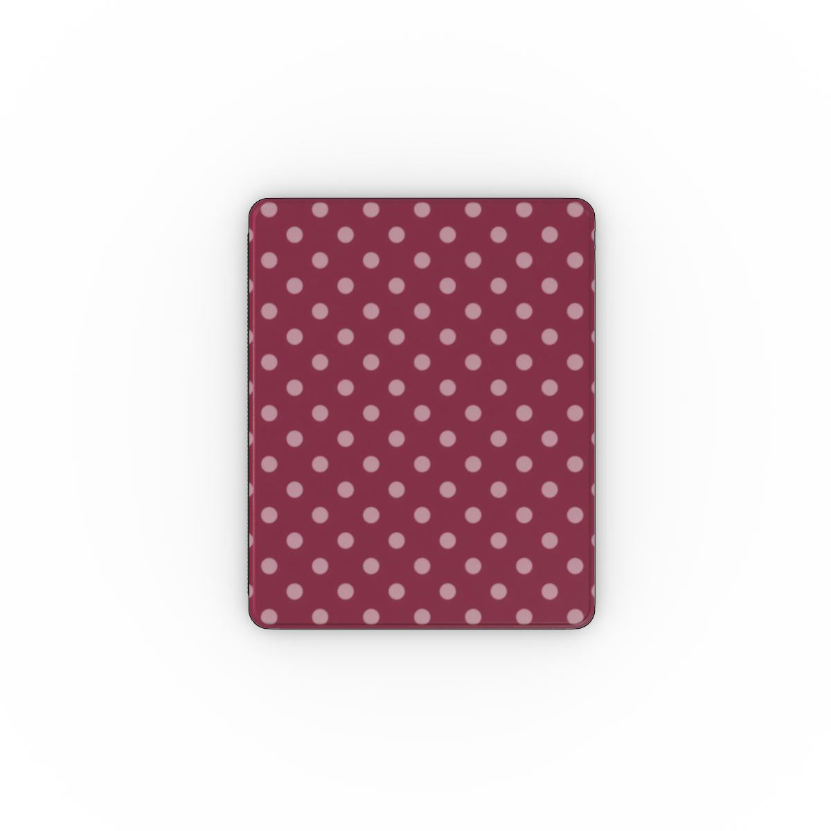 Wine Polka Dot iPad case — burgundy