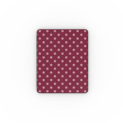 Wine Polka Dot iPad case — burgundy