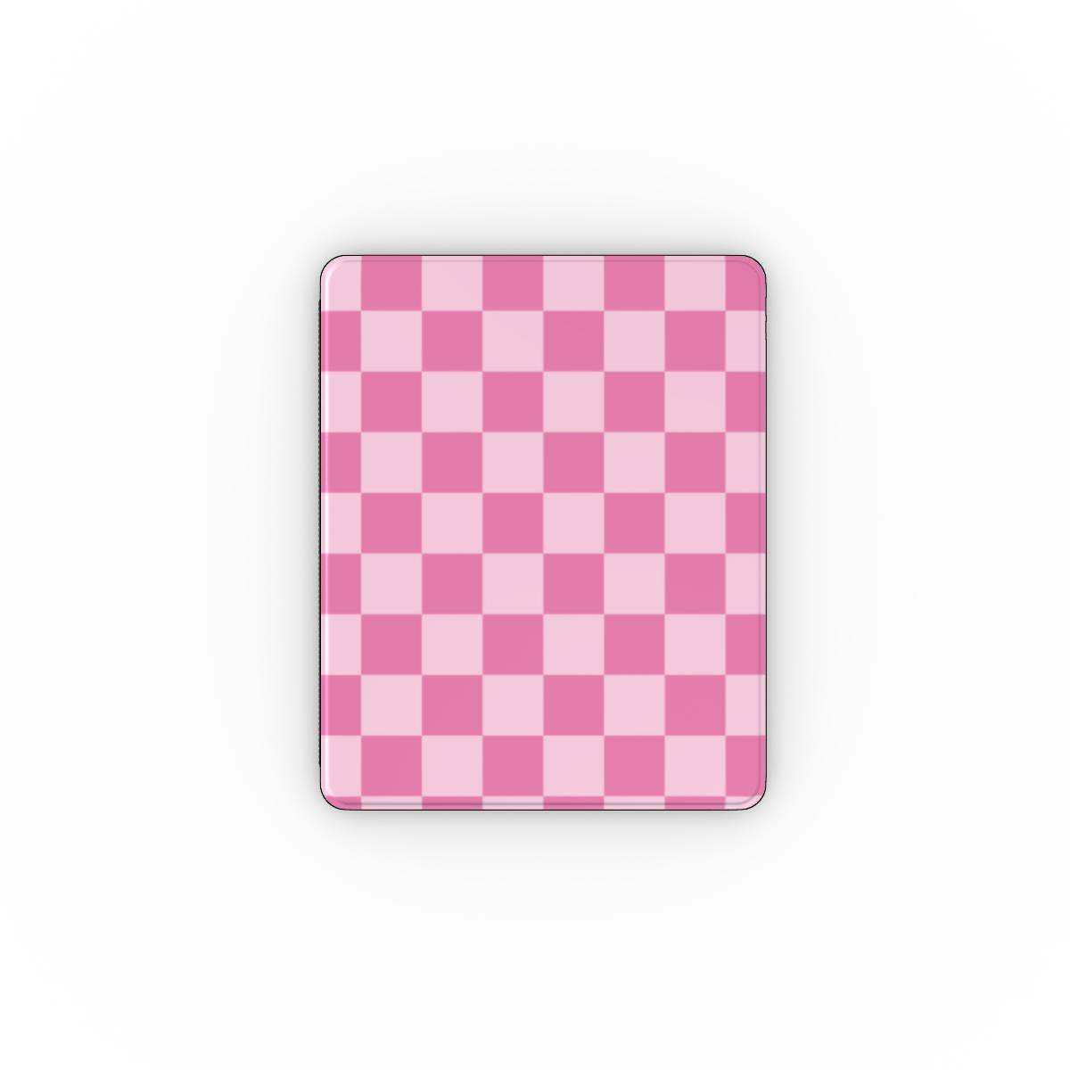 Pink Checkerboard iPad case — pink checkerboard