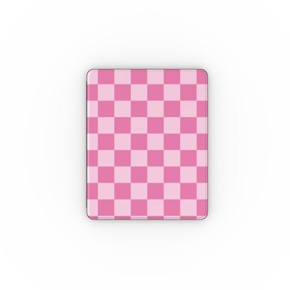 Pink Checkerboard iPad case — pink checkerboard