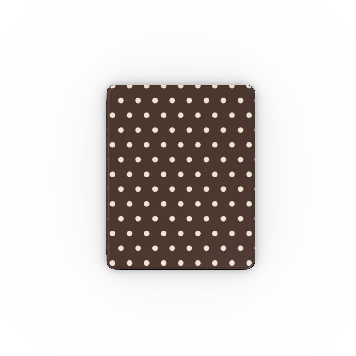Chocolate Polka Dot iPad case — brown