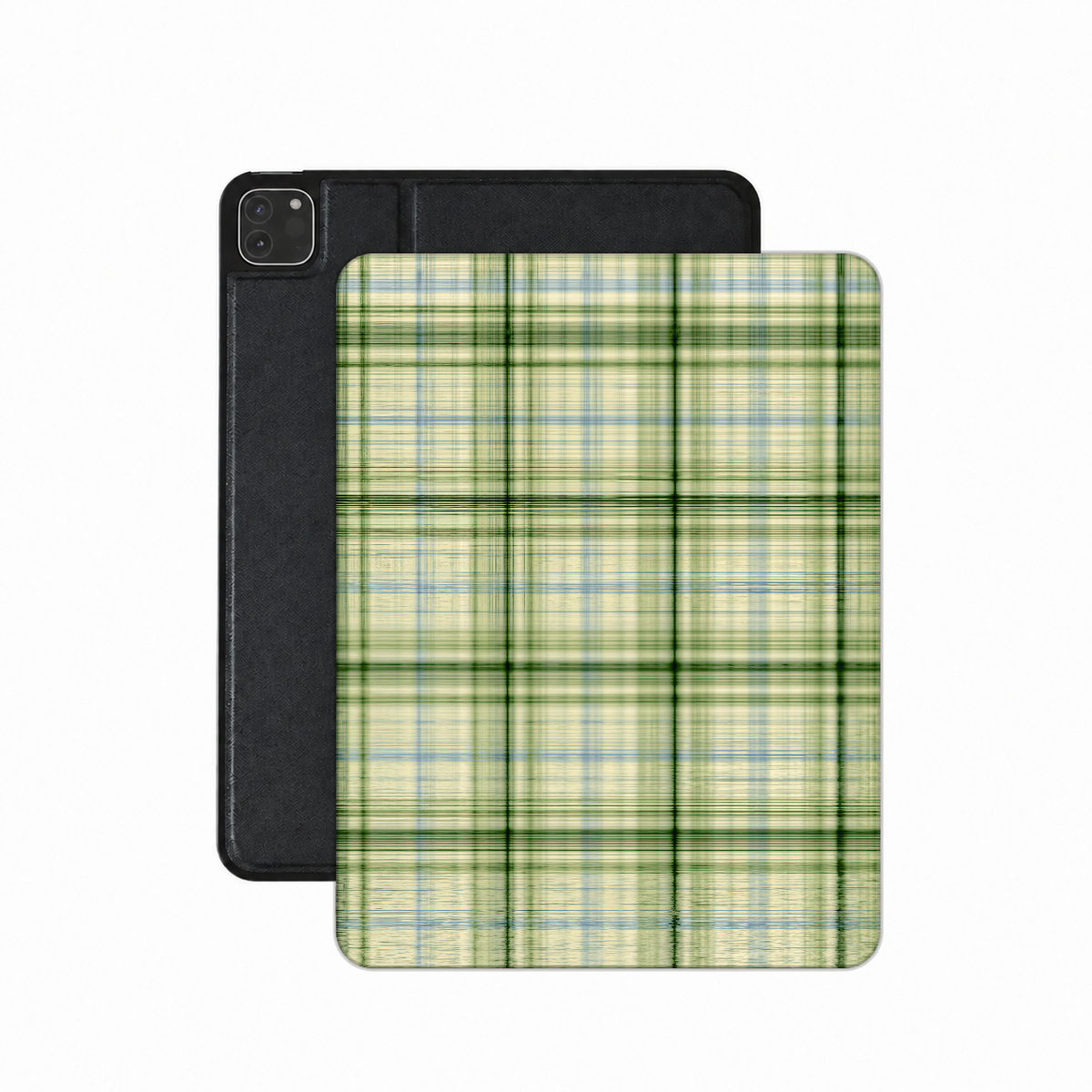 Green Tartan iPad case — cozy plaid