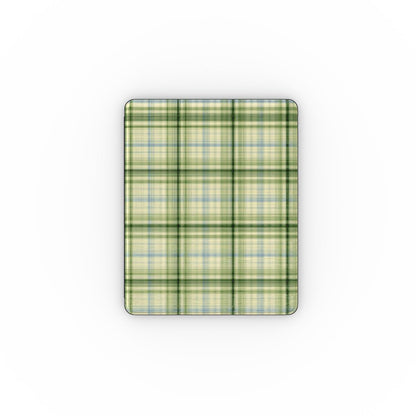 Green Tartan iPad case — cozy plaid