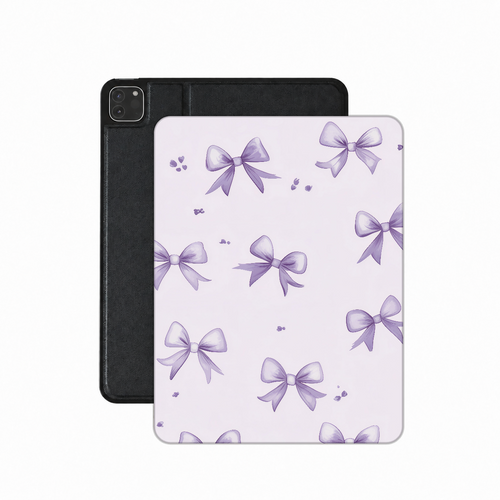 Lilac Bow iPad case — lavender coquette