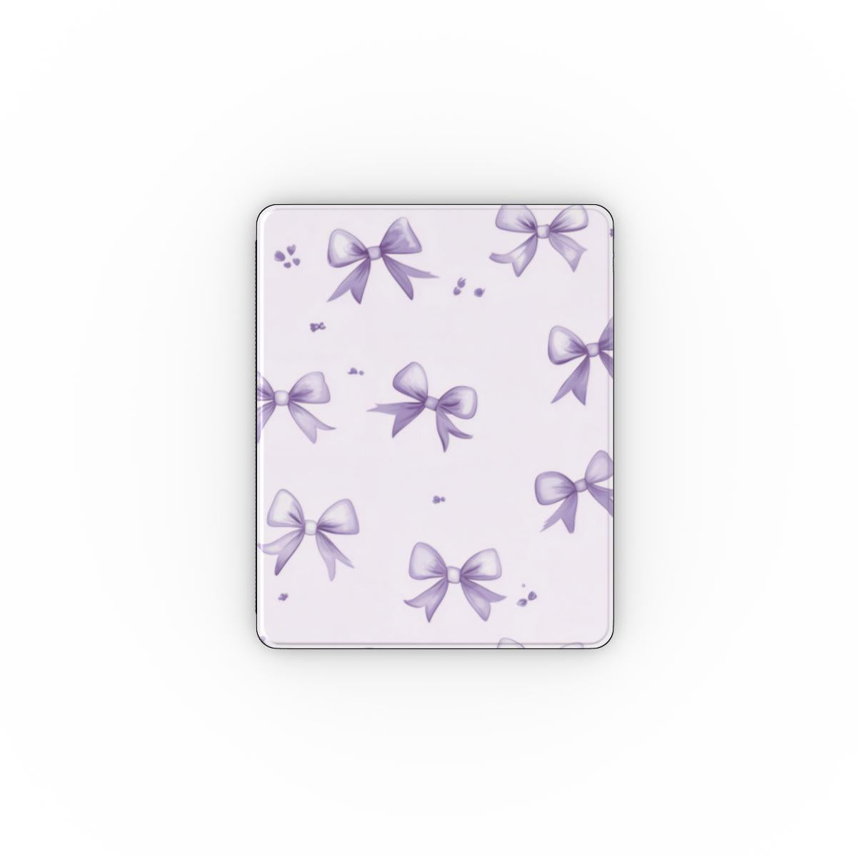 Lilac Bow iPad case — lavender coquette