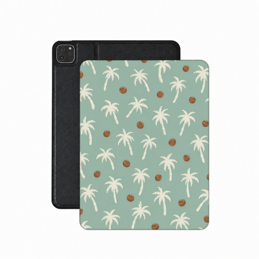 Palm Tree iPad case — tropical sage