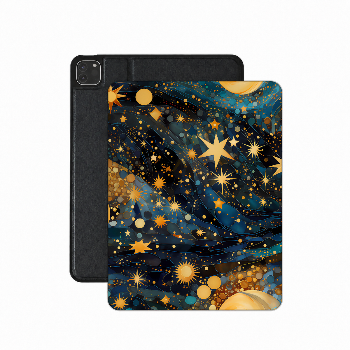 Gilded Cosmos iPad case — celestial gold