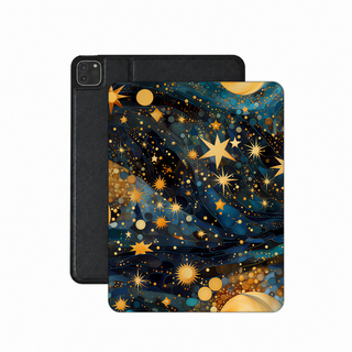 Gilded Cosmos iPad case — celestial gold