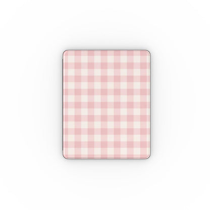 Pink Cottage Gingham iPad case — cottagecore