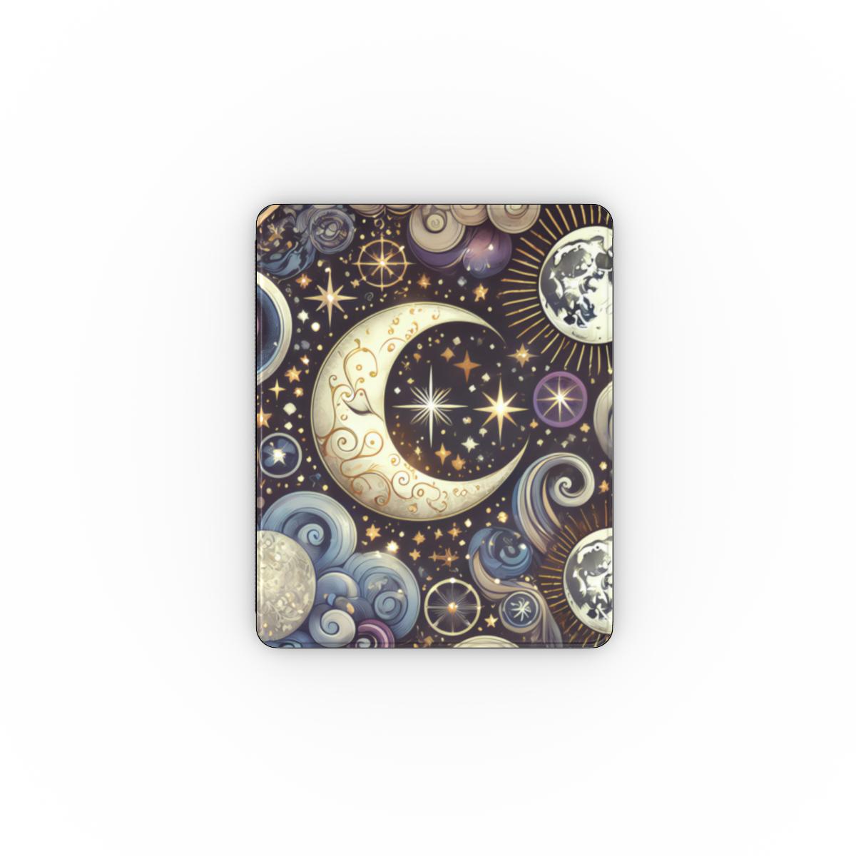 Ornate Crescent Moon iPad case — whimsical moon