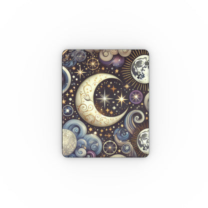 Ornate Crescent Moon iPad case — whimsical moon