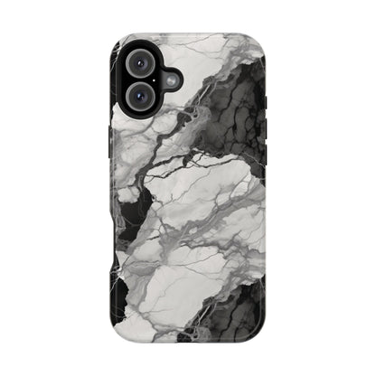 Black and white marble MagSafe iPhone case — view 17