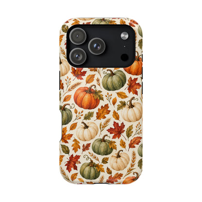 Cream watercolor pumpkin MagSafe case, fall gift idea