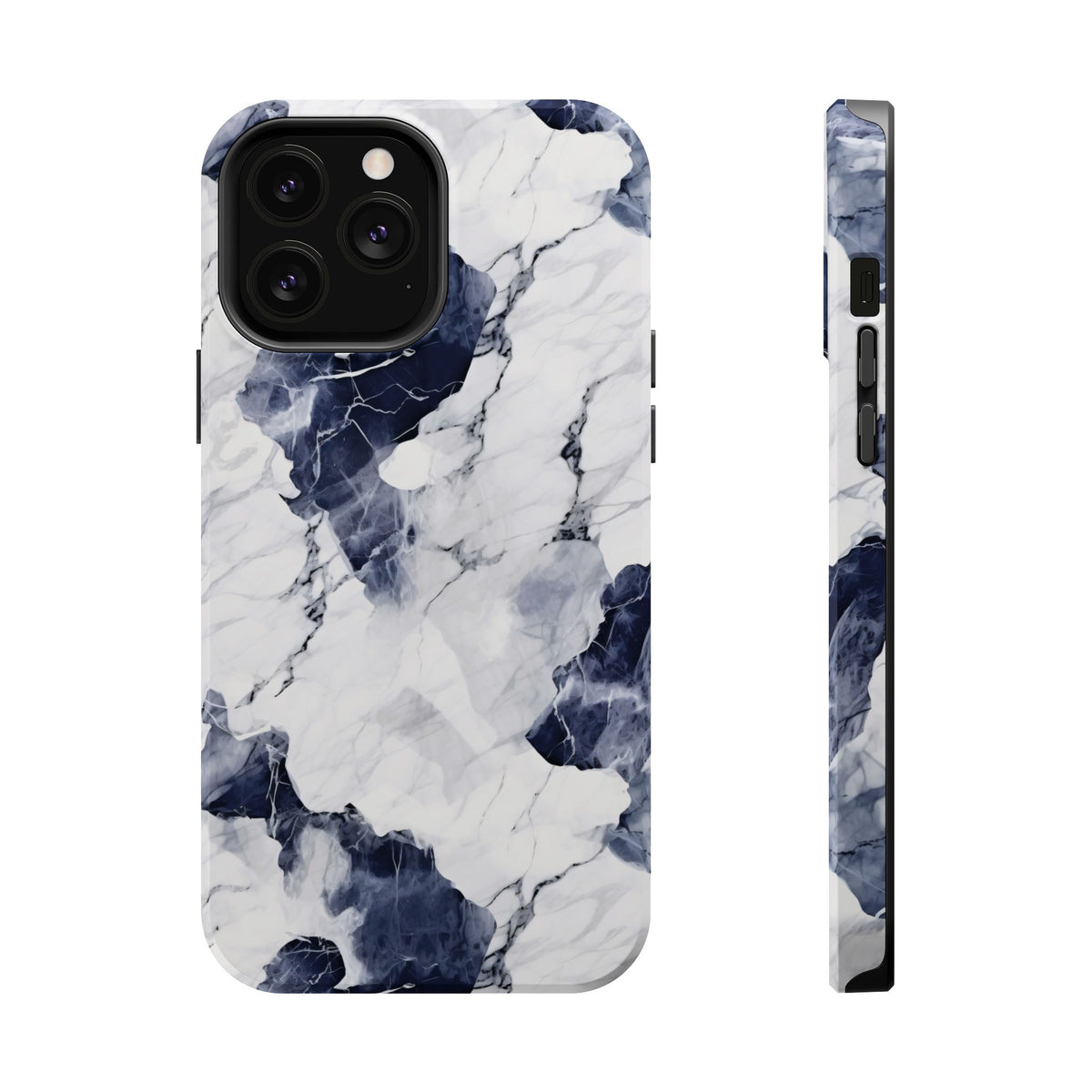 Navy marble MagSafe iPhone case — view 21