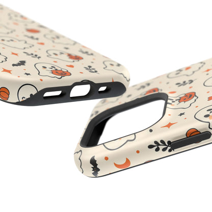 Cute ghost MagSafe iPhone case in cream — view 4
