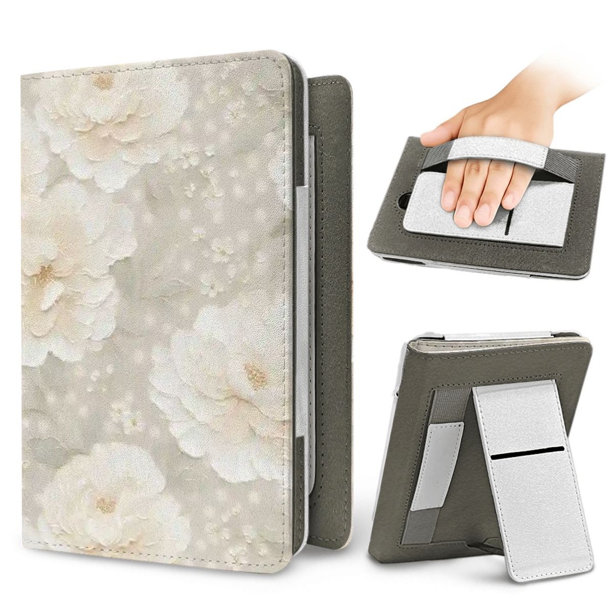 Cream Peony Kindle case for Kindle Paperwhite, view 2