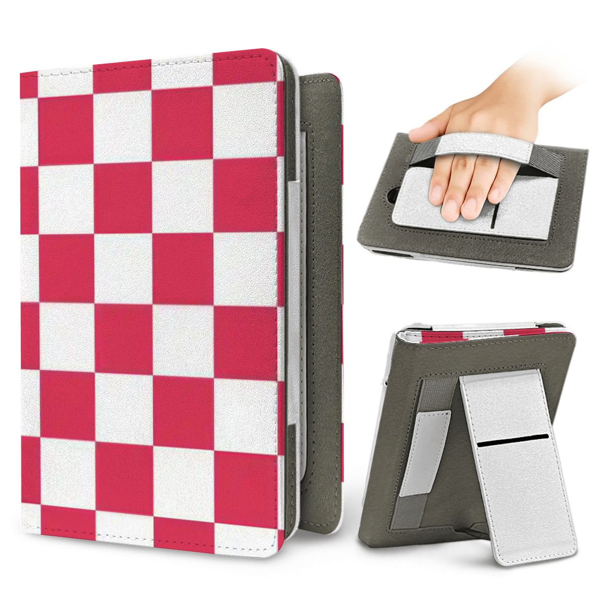 Red & White Checkerboard Kindle case for Kindle Paperwhite, view 2