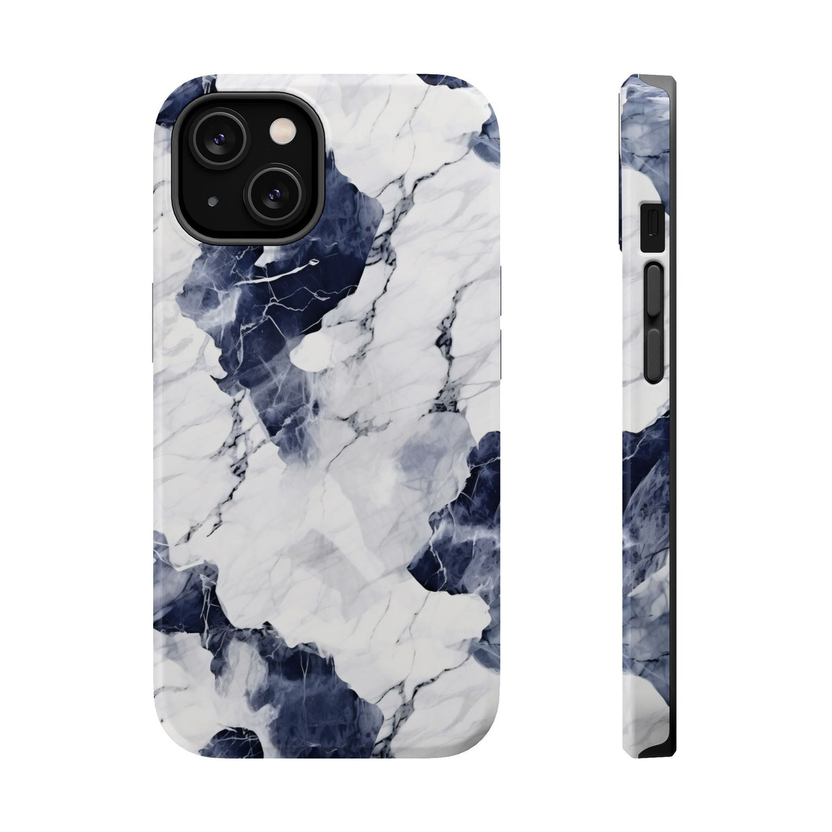 Navy marble MagSafe iPhone case — view 14