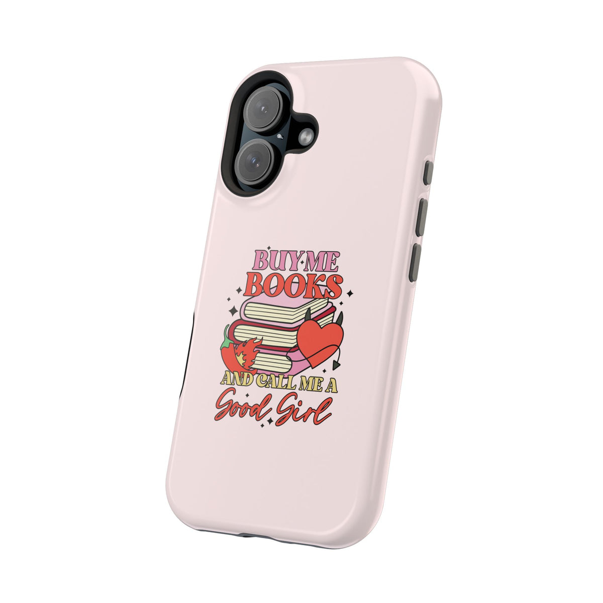 Book Stack Sticker MagSafe case in glossy finish