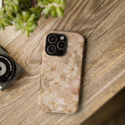 Gilded Magnolia Phone Case — MagSafe Compatible