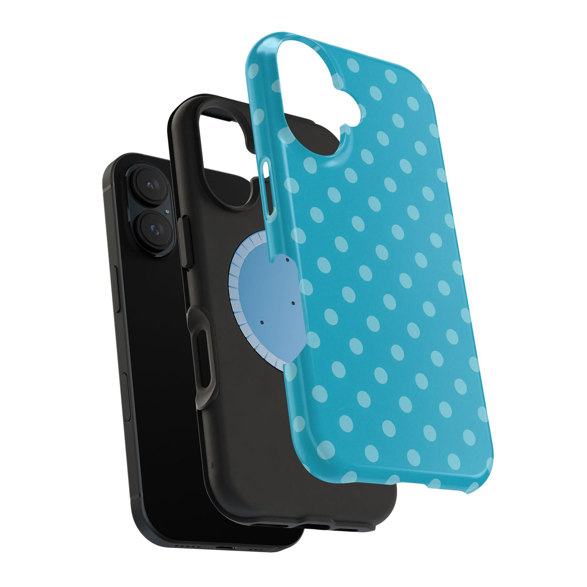 Turquoise Polka Dot Phone Case — MagSafe Compatible