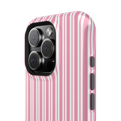 Pink Candy Stripe case with black TPU inner lining visible