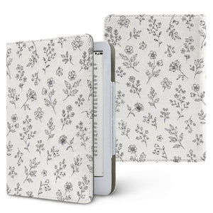 Line Art Wildflower Kindle Case