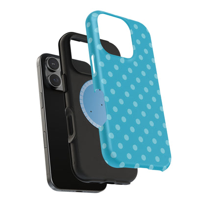 Turquoise Polka Dot Phone Case — MagSafe Compatible