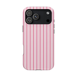 Pink Candy Stripe Phone Case — MagSafe Compatible