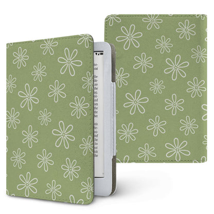 Line Daisy Kindle case, printed front and back, fits Kindle Paperwhite 6.8 and 7 inch and Colorsoft