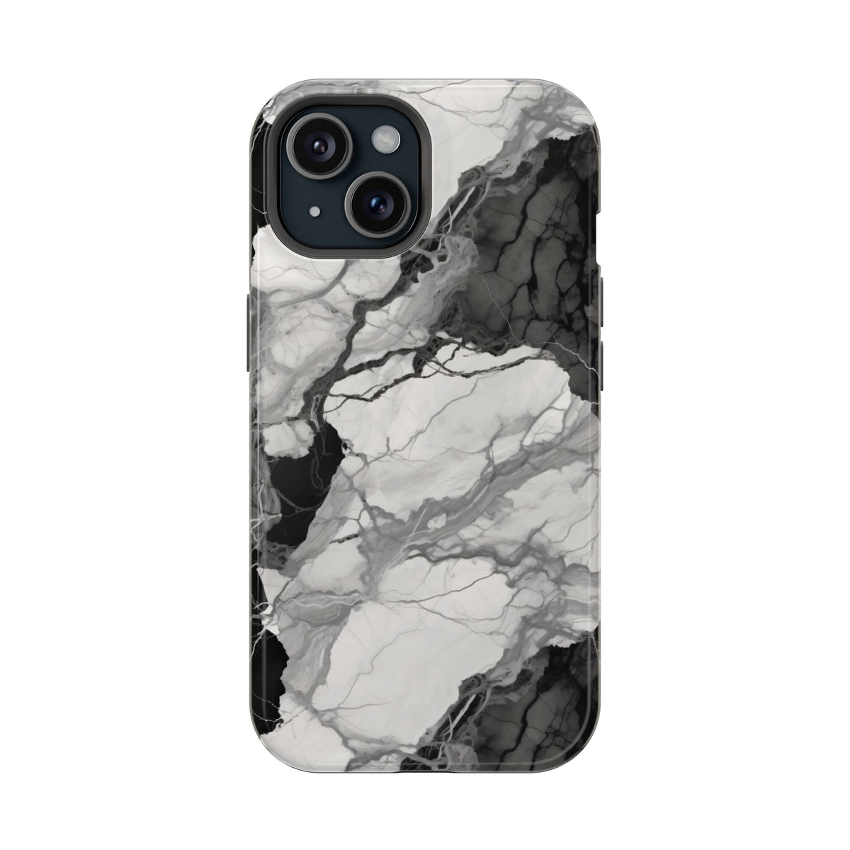Black and white marble MagSafe iPhone case — view 13