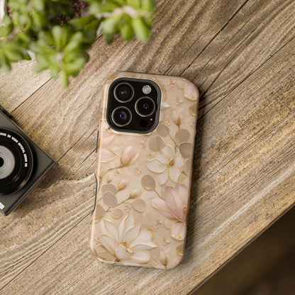 Gilded Magnolia Phone Case — MagSafe Compatible