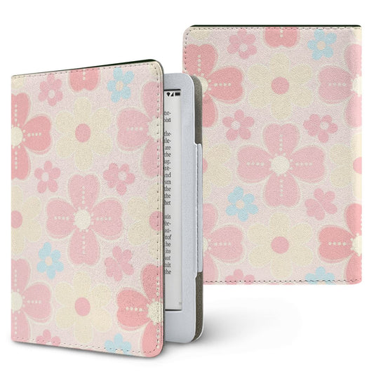 Retro Daisy Kindle case — retro floral, printed front and back