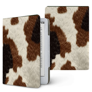 Brown Cowhide Kindle case — cow print, printed front and back
