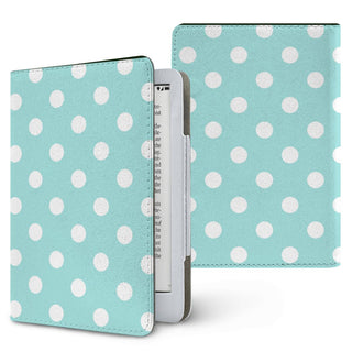 Aqua Polka Dot Kindle case — aqua dot, printed front and back