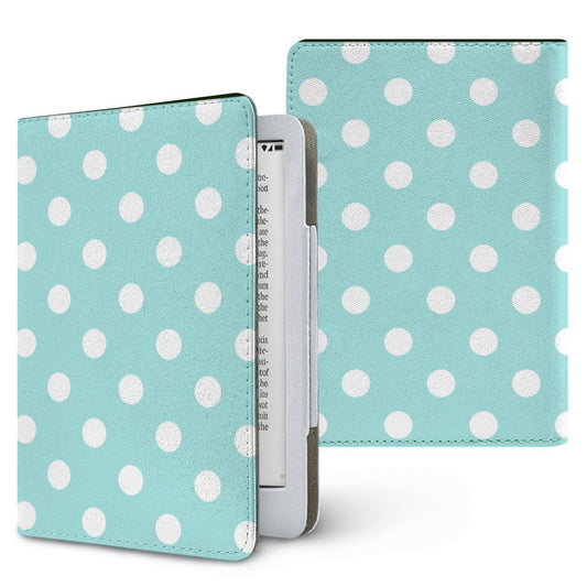 Aqua Polka Dot Kindle case — aqua dot, printed front and back