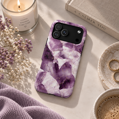 Amethyst marble MagSafe iPhone case — view 2