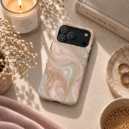 Rose quartz marble MagSafe iPhone case — view 32