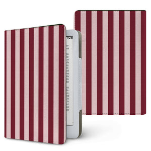 Burgundy Blush Stripe Kindle Case