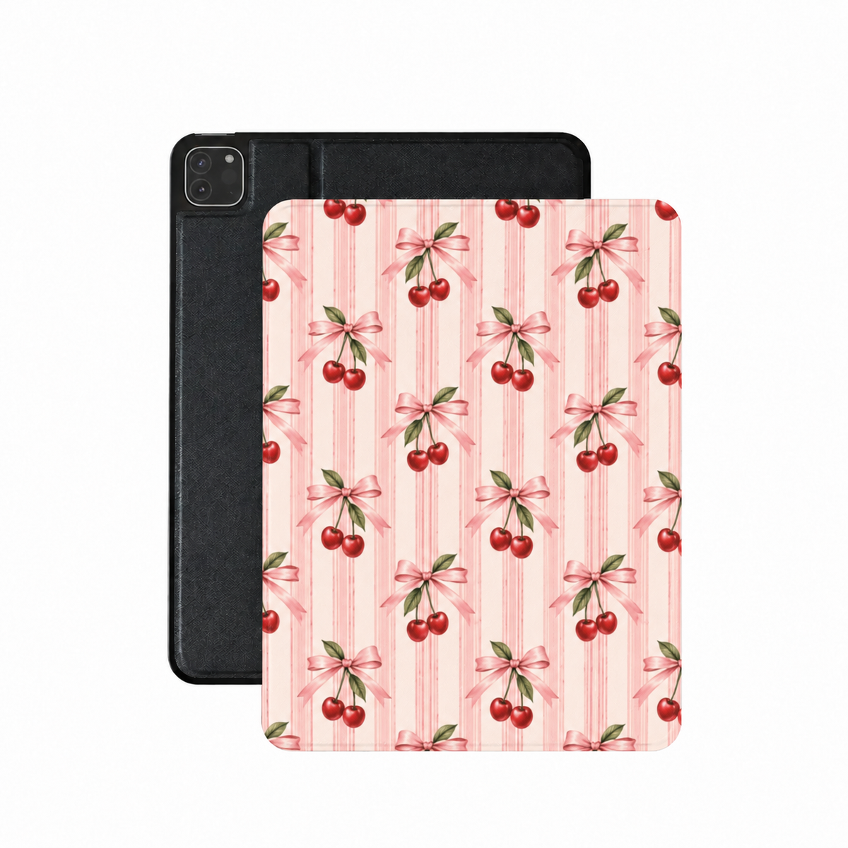 Cherry Bow Stripe - Apple iPad Case