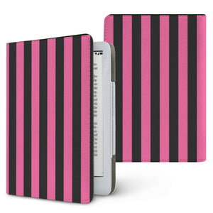 Pink & Black Stripe Kindle Case
