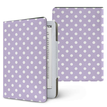 Lilac Polka Dot Kindle case — lilac dot, printed front and back