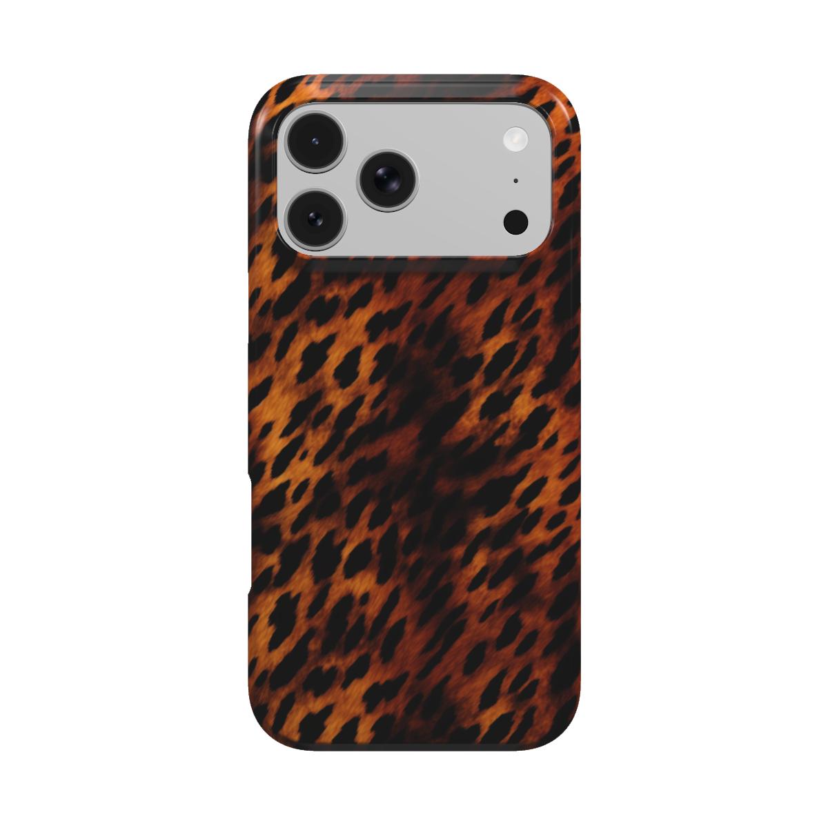 Amber Leopard phone case – MagSafe iPhone case, front view