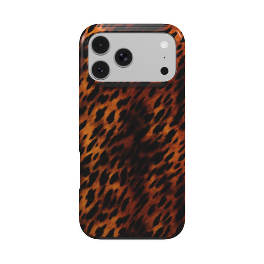 Amber Leopard phone case – MagSafe iPhone case, front view